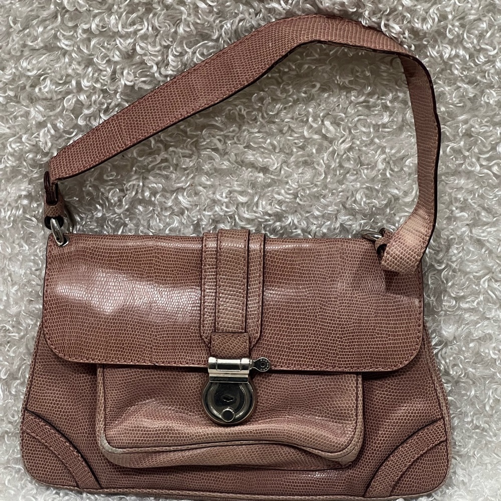 BURBERRY LONDON Lizard Mini Nova Check Shoulder Bag